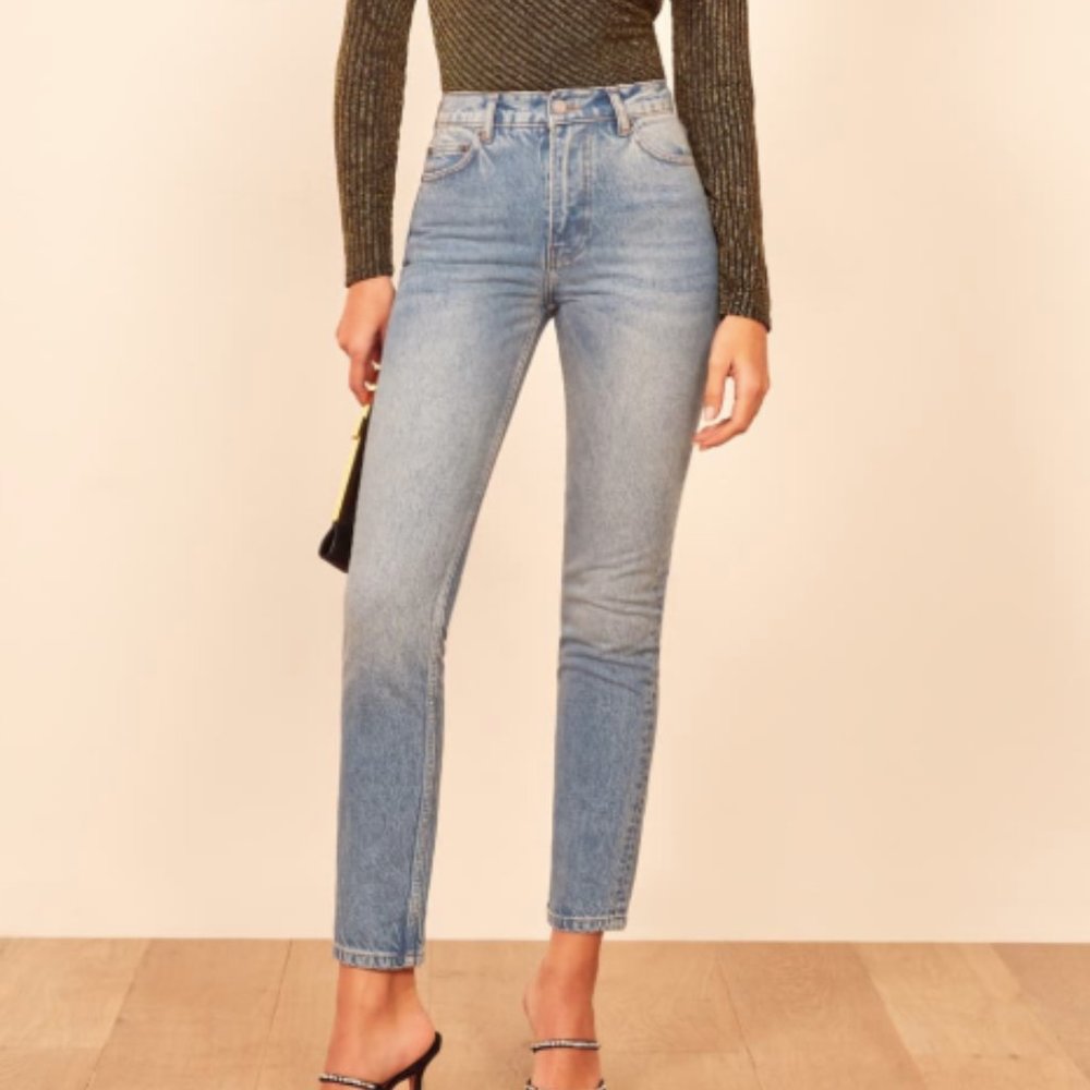 High Cigarette Reformation Petite Jeans